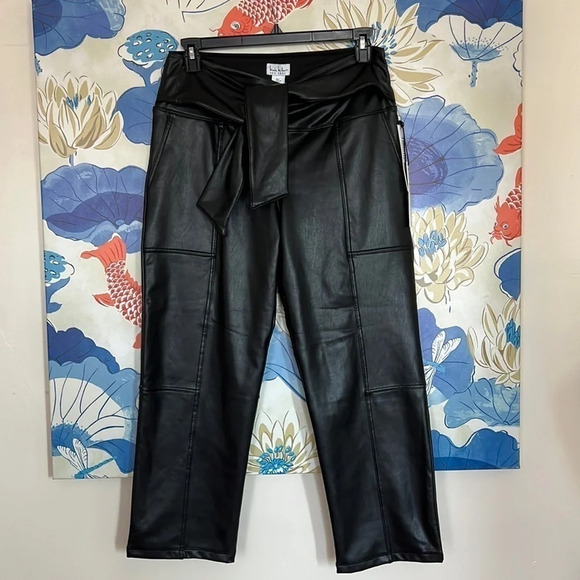Nicole Miller Faux Leather Pants - Picture 1 of 11